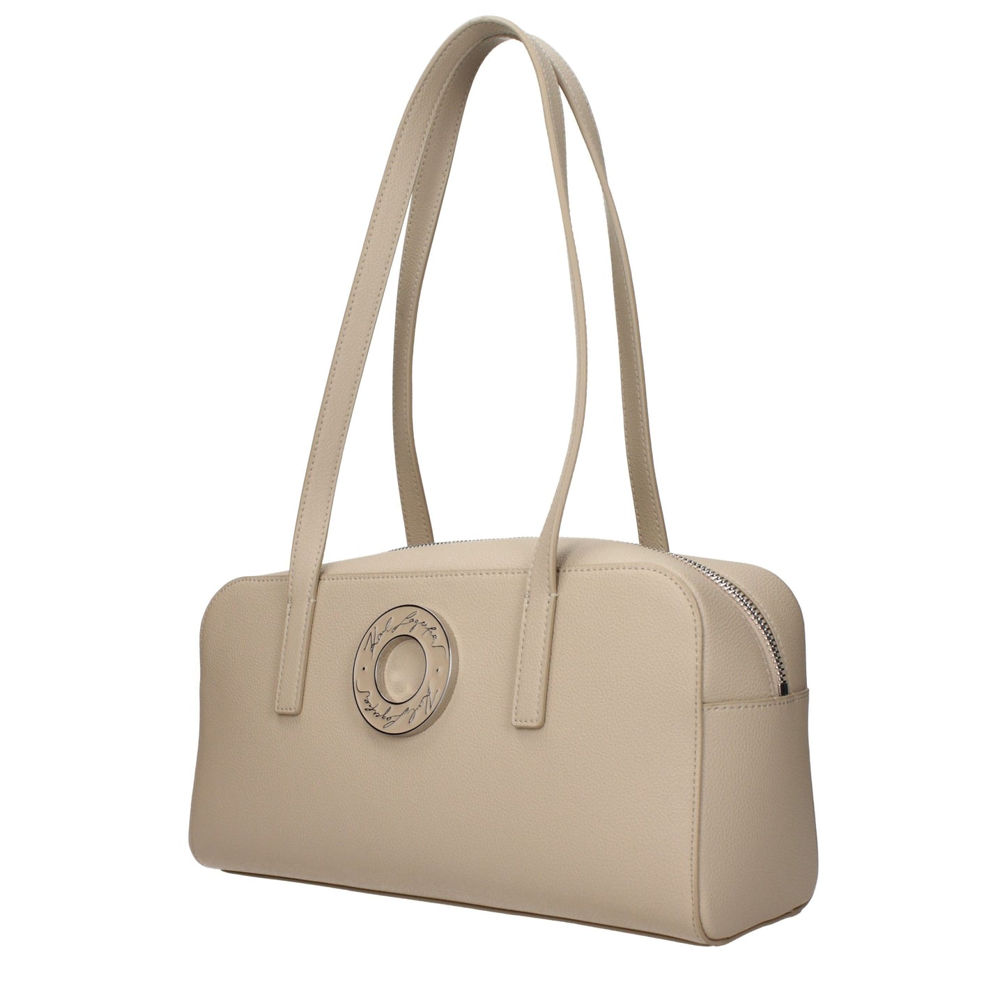 Beige Leather Shoulder Bag