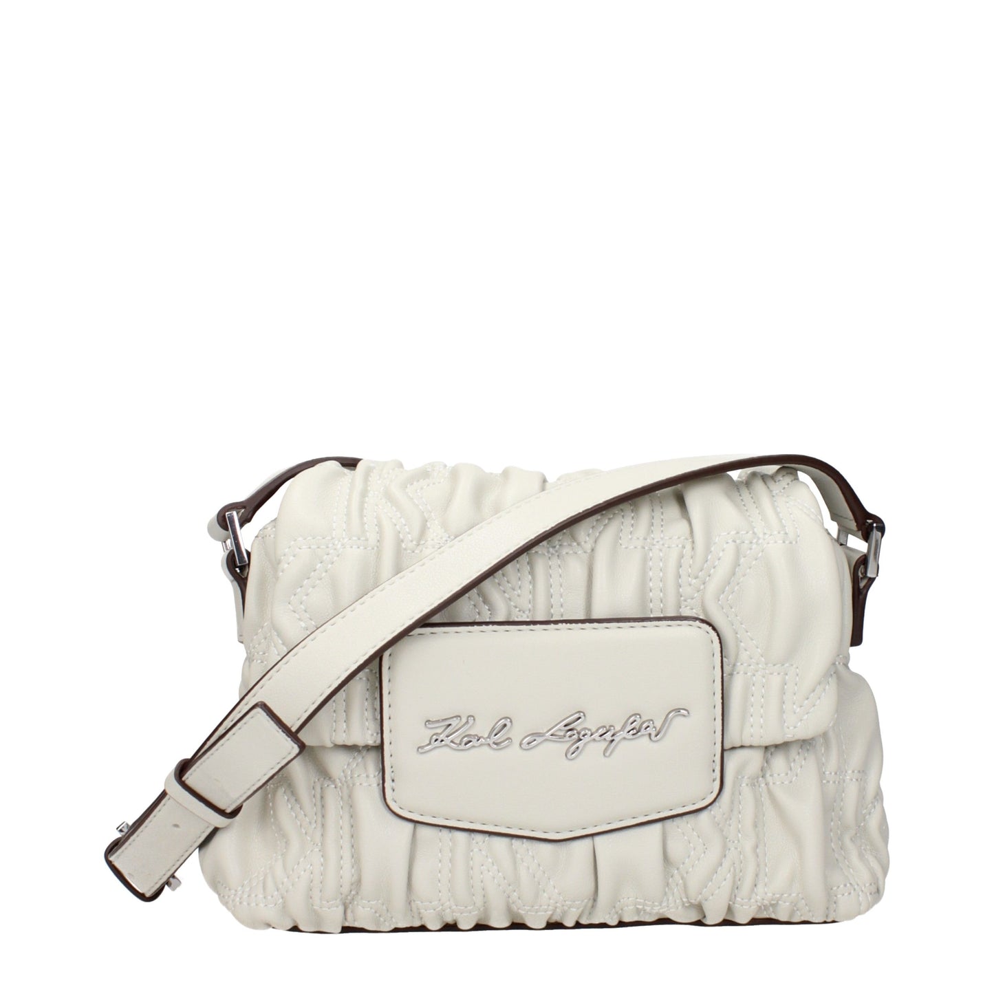 Gray Polyester Crossbody Bag