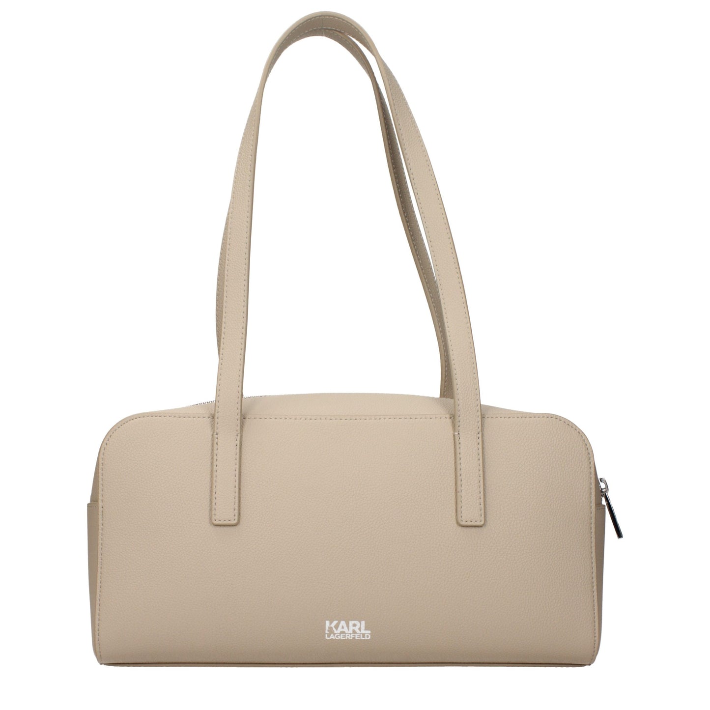 Beige Leather Shoulder Bag