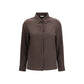 Brown Silk Dress Shirt