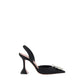Black Satin High Heel Pumps