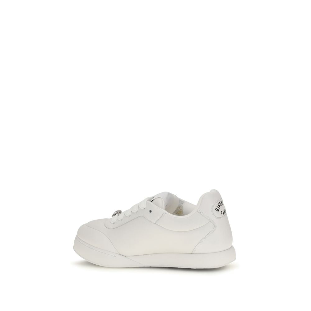 White Calf Leather Bos Taurus Sneakers