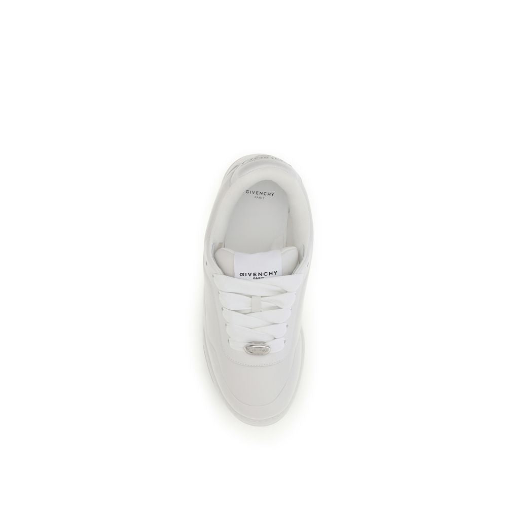 White Calf Leather Bos Taurus Sneakers