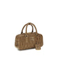 Beige Calf Leather Bos Taurus Handbag