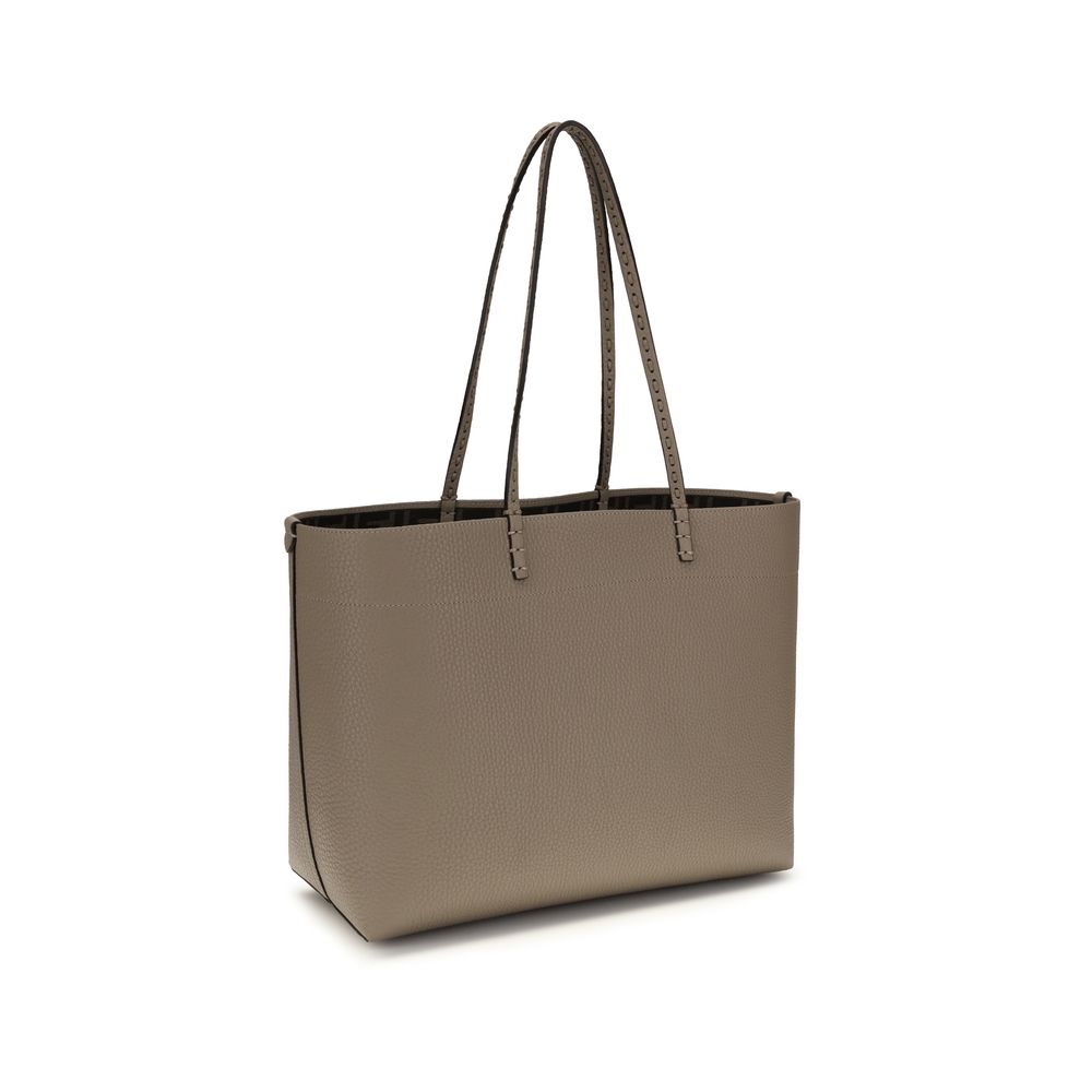 Beige Calf Leather Bos Taurus Shoulder Bag