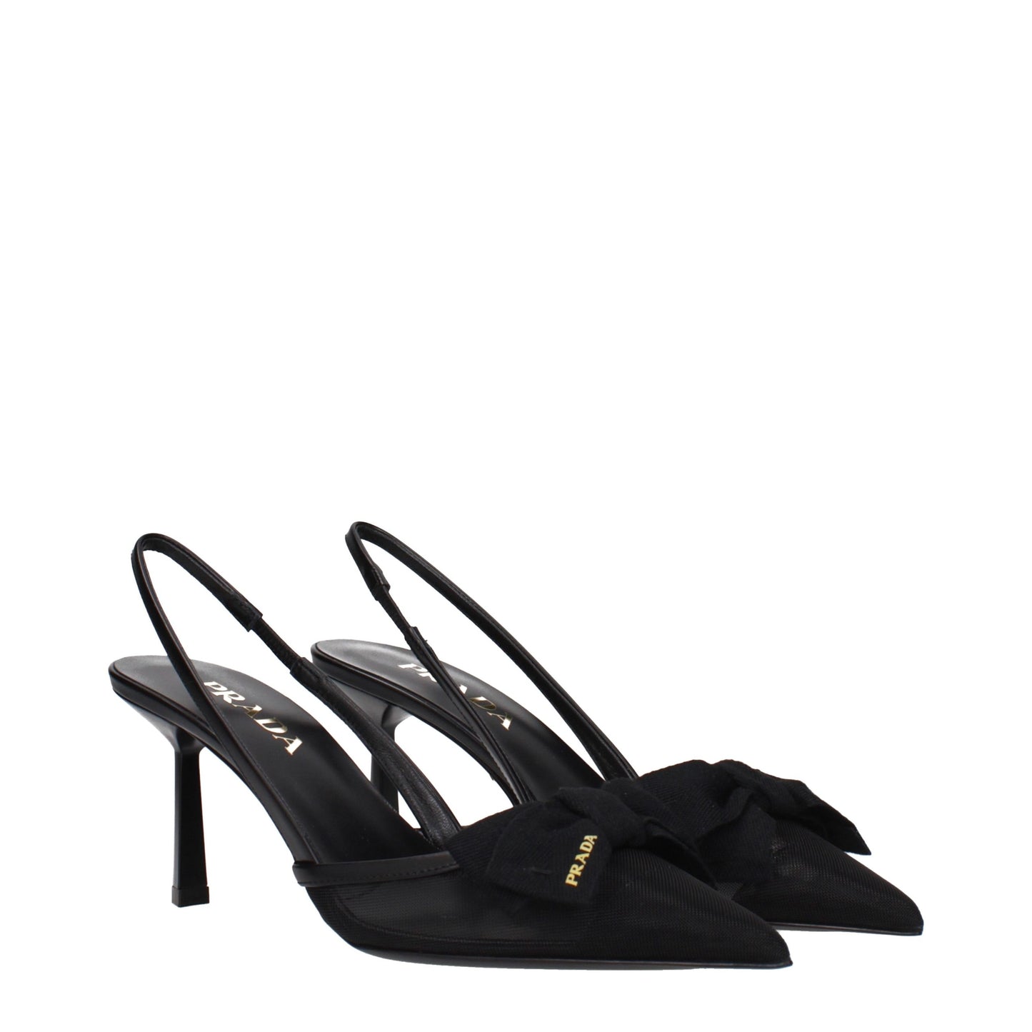 Black Fibres High Heel Pumps