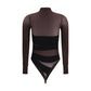Brown Polyamide Bodysuit