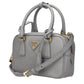 Gray Leather Handbag