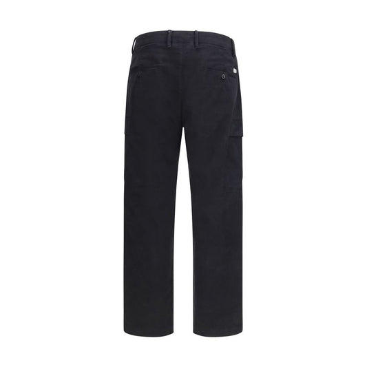 Black Cotton Cargo Pants