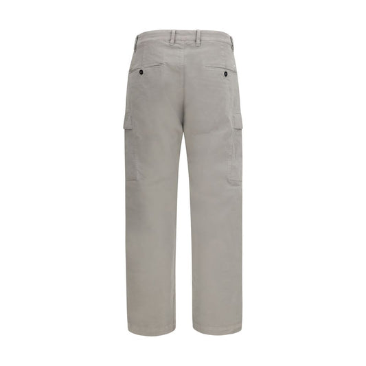 Gray Cotton Cargo Pants