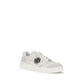 White Polyester Low Top Sneakers