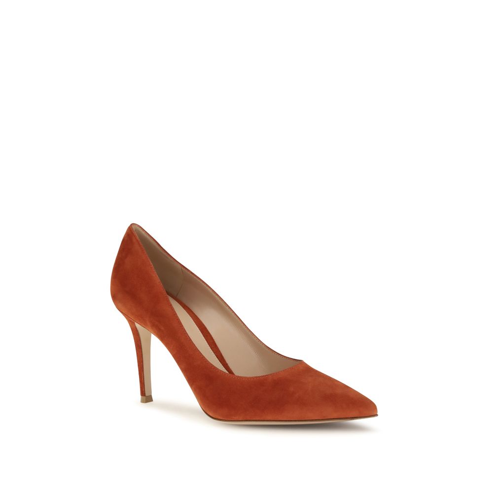Red Calf Leather Bos Taurus High Heel Pumps