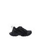 Black Polyurethane Chunky Sneakers