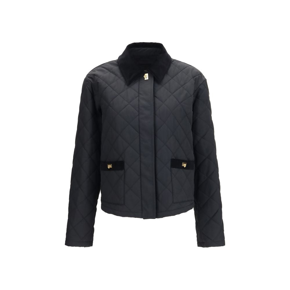 Black Cotton Full-Length Jacket