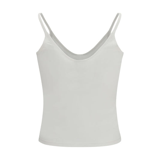 White Silk Tank Tops