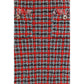 Red Cotton Midi Skirt