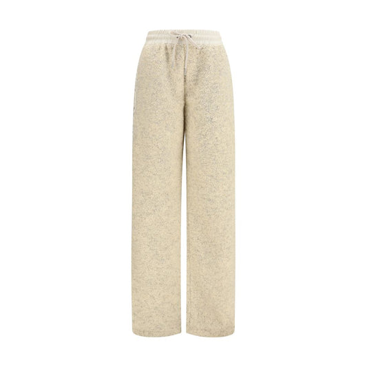 Beige Polyester Joggers (Workout Pants)