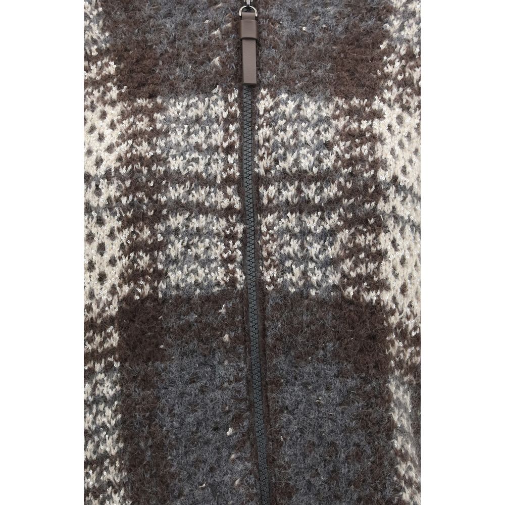 Gray Mohair Cardigan