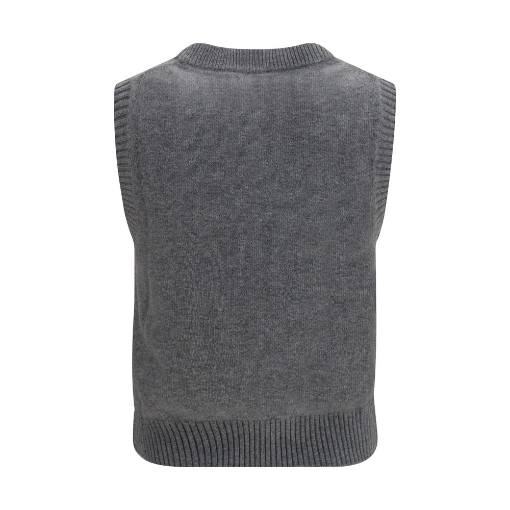 Gray Wool Oves Aries Sleeveles Sweater