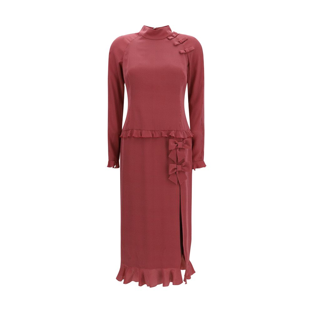 Bordeaux Silk Casual Dress