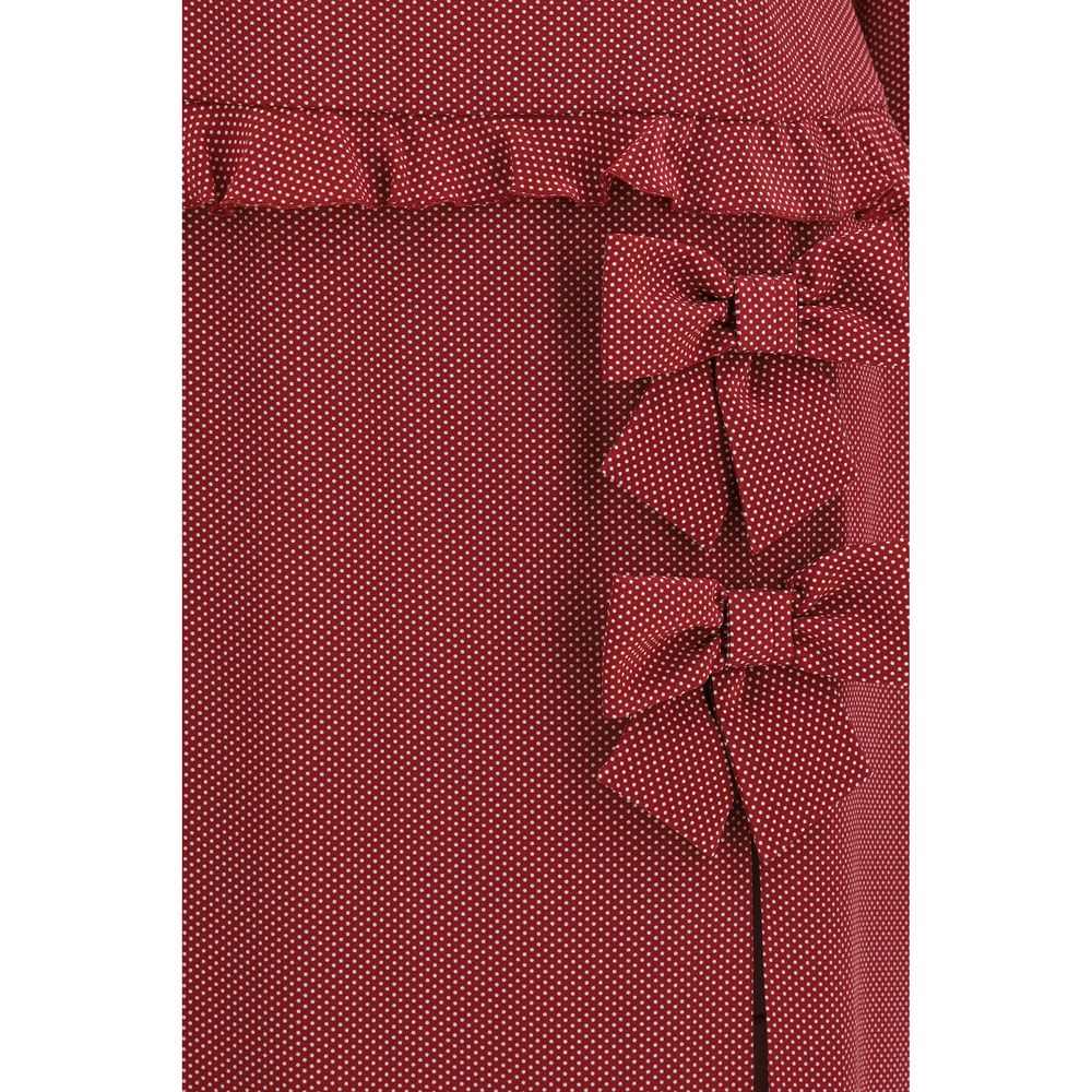 Bordeaux Silk Casual Dress