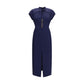 Blue Silk Casual Dress
