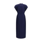 Blue Silk Casual Dress
