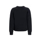 Black Recycled Wool Sweatshirt