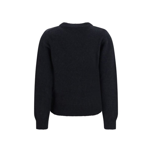 Black Recycled Wool Sweatshirt
