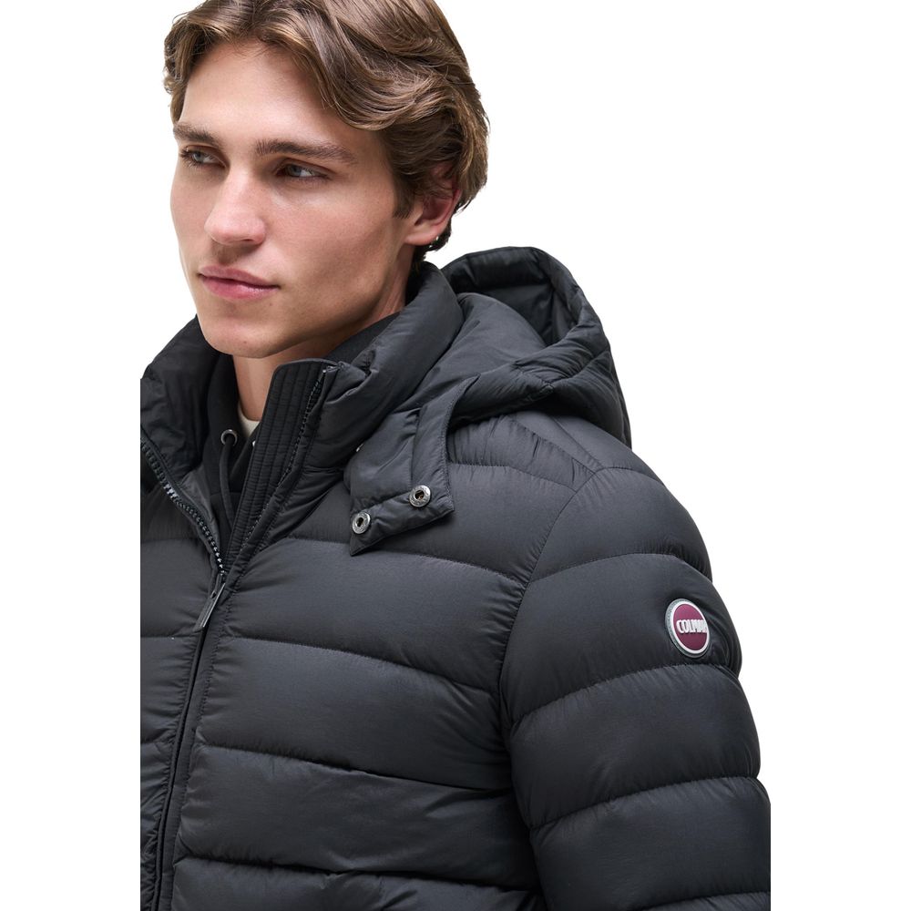 Black Polyamide Full-Length Jacket