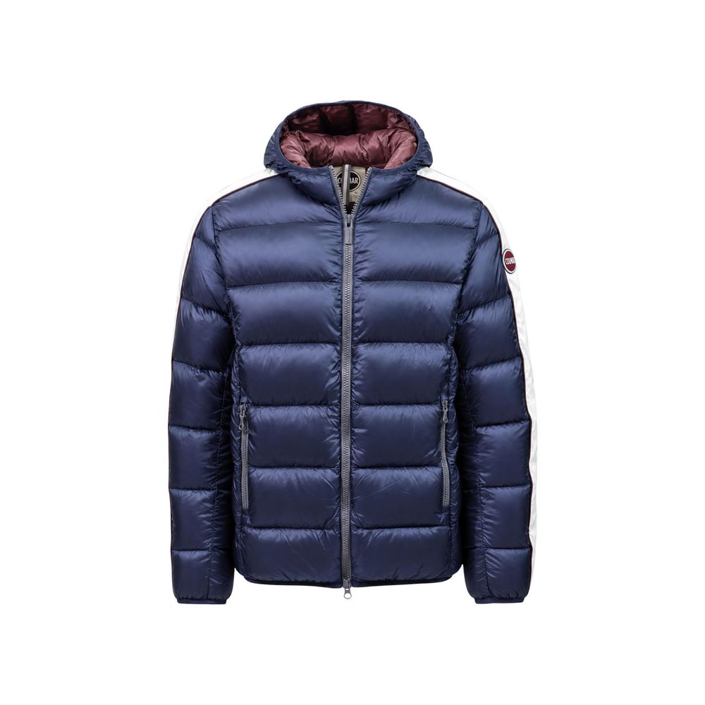 Blue Polyamide Full-Length Jacket