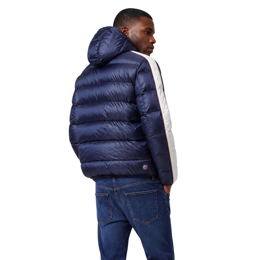 Blue Polyamide Full-Length Jacket