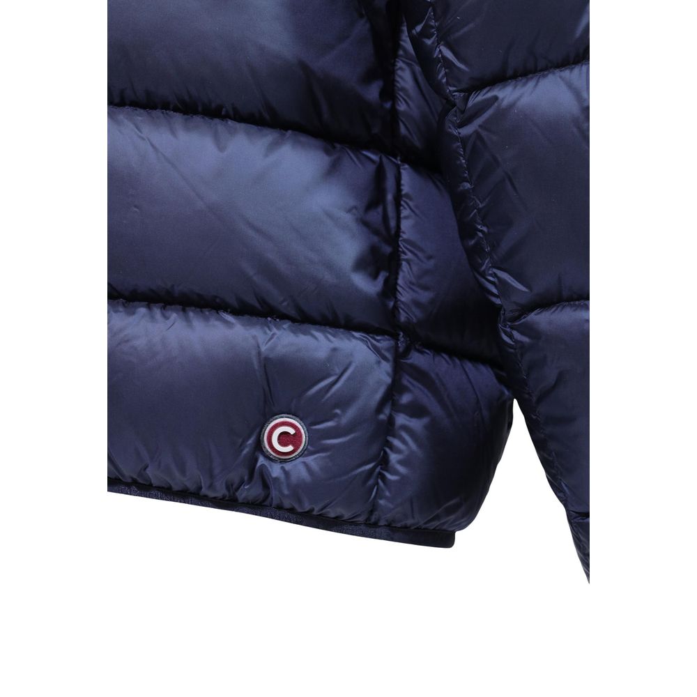 Blue Polyamide Full-Length Jacket