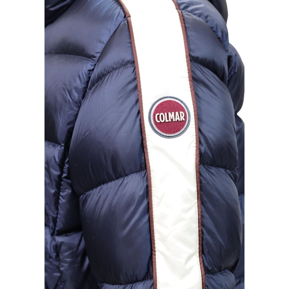 Blue Polyamide Full-Length Jacket