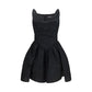 Black Cotton Casual Dress