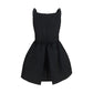Black Cotton Casual Dress