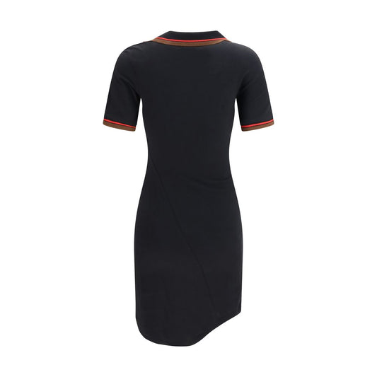 Black Cotton Casual Dress