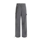 Gray Cotton Cargo Pants