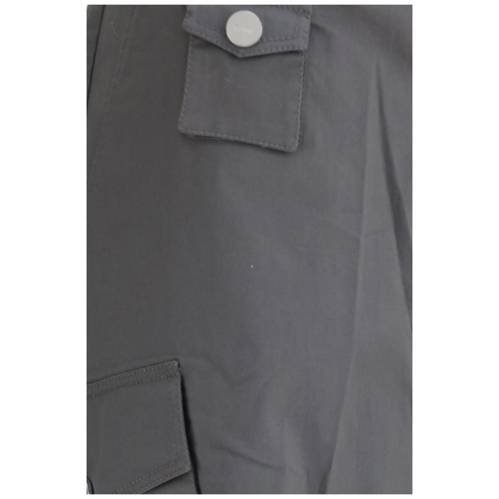 Gray Cotton Cargo Pants