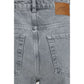 Gray Cotton Straight-Leg Jeans