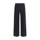 Gray Cotton Casual Pants