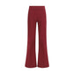 Bordeaux Viscose Casual Pants