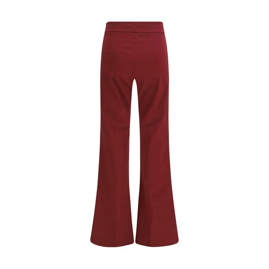 Bordeaux Viscose Casual Pants
