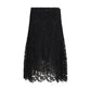 Black Silk Midi Skirt