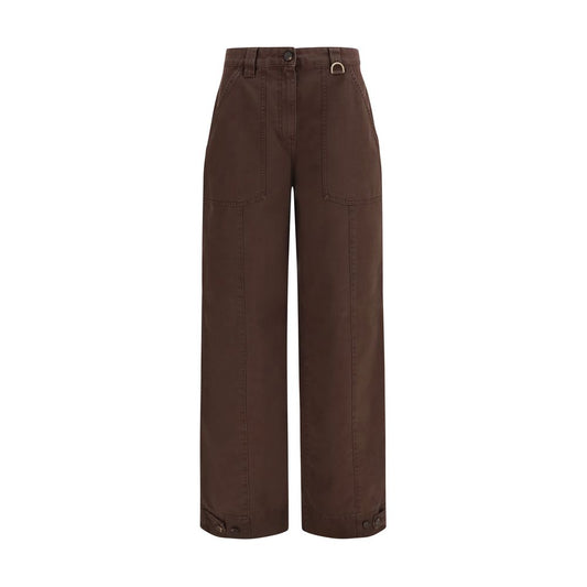 Brown Cotton Cargo Pants