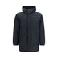 Black Polyester Full-Length Jacket