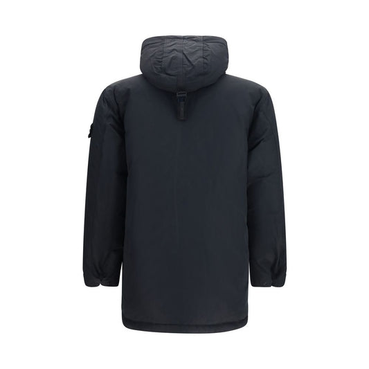 Black Polyester Full-Length Jacket