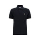 Black Cotton Polo Shirt