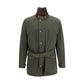Bicolor Cotton Full-Length Jacket