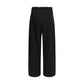 Black Cotton Casual Pants